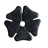 Metalab Black Steel Cloverleaf Rowels 1 3/8"