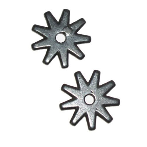 Black Steel Rowel 1 1/4" by Partrade Pair