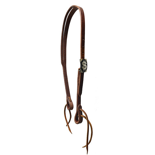 Cowperson Tack 3/4" Split Ear Headstall with Dollar Sign Buckle