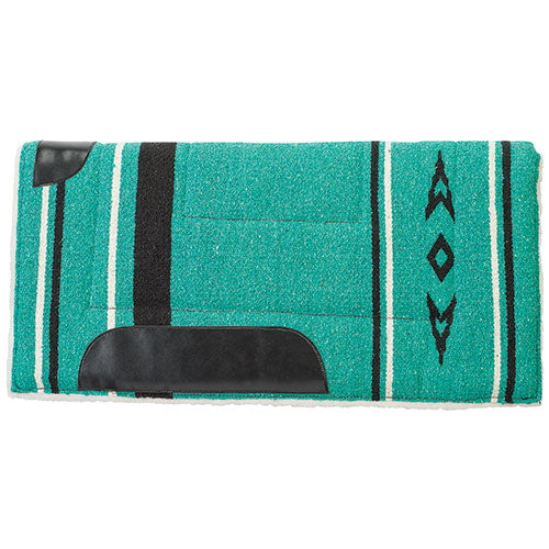 Weaver Leather Straight Pony Pad Turquoise and Black 22" X 22"