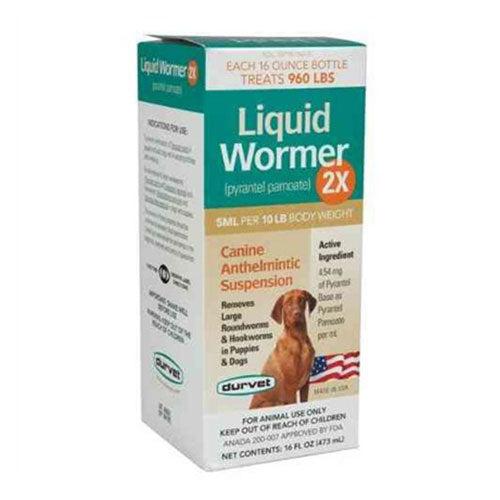 Durvet Liquid Dog Wormer 2X - 2oz bottle