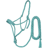 Tough 1 Turquoise Mule Tape Halter with 10' Lead Rope