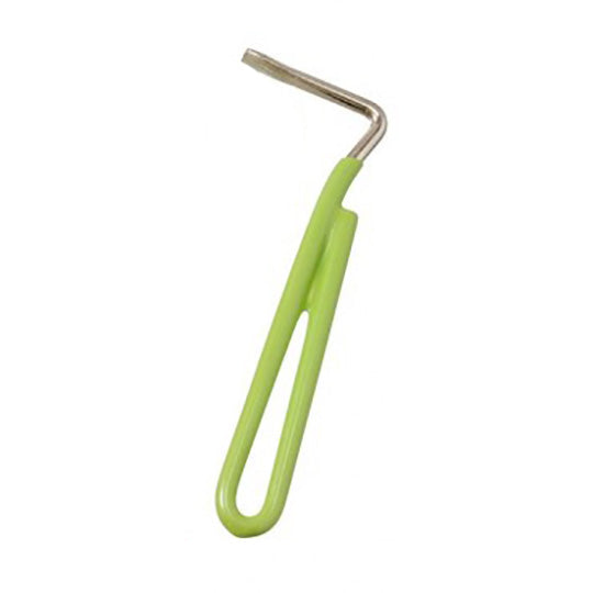 Tough 1 Hoof Pick with Lime Green Vinyl Coated Handle