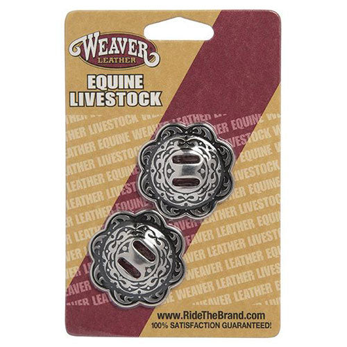 Weaver Leather Large Horse Shoe Brand Conchos with Slots 1/8" X 7/16"