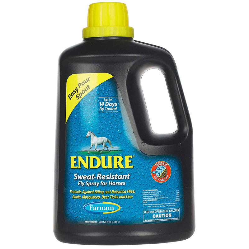 Farnam Endure Sweat-Resistant Fly Spray- Easy Pour, 1 Gallon