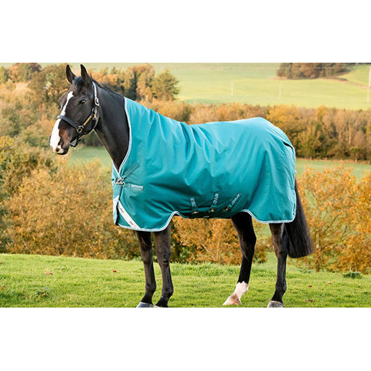 Horseware Amigo Bravo 12 Wug Turnout Blanket (250g Medium)- Storm Green/Aqua/Turquoise