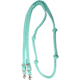 Martin Saddlery 1" Barrel Reins Braided Nylon with Knots- Mint