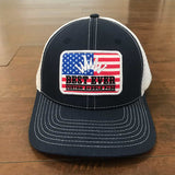 Best Ever Navy Trucker Cap with USA Patch