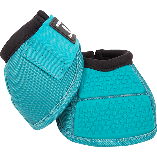 Classic Equine Flexion No-Turn Bell Boots- Aqua