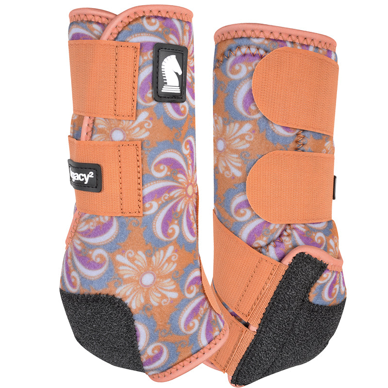 Classic Equine Legacy2 Front Protective Boots- Pinwheel