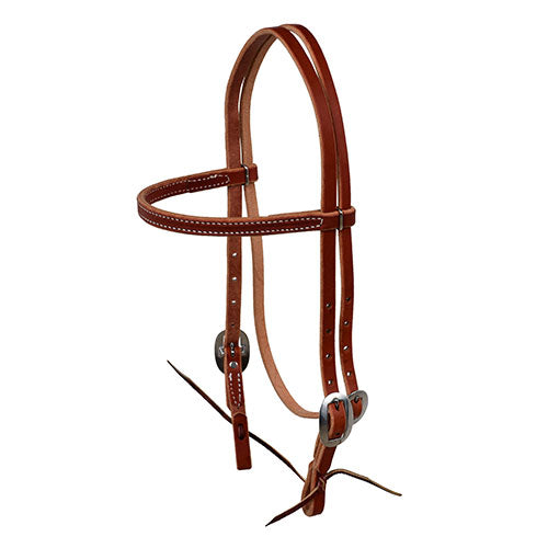 Berlin Leather Browband Headstall With Ties