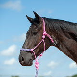 Cashel Braided Rope Nose Halter with Lead Rope - Pink Camo