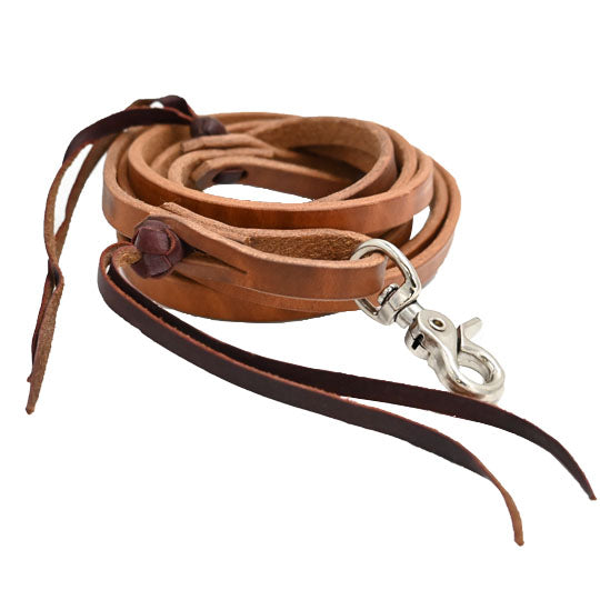 Wildfire Saddlery 1/2" x 8" Cowboy Knot Harness Leather Roping Reins