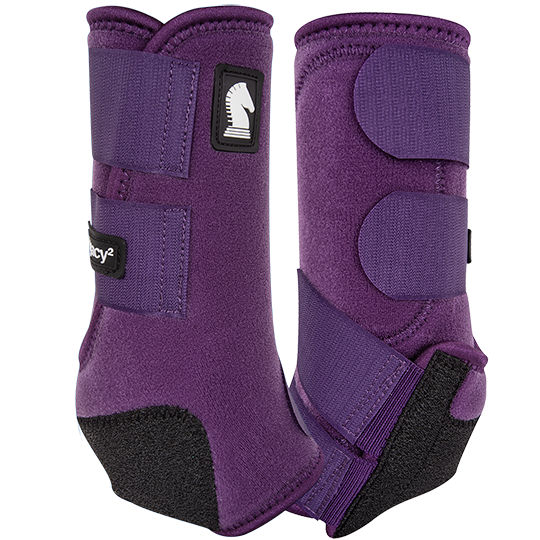 Classic Equine Legacy2 Front Protective Boots- Eggplant